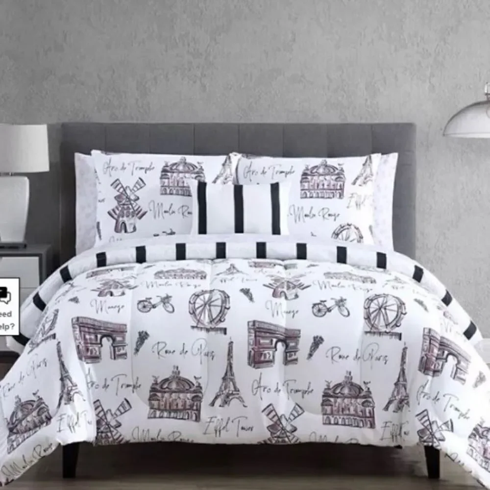 NWT in Package Hallmart Colle Paris Patzita 12-Pc. Reversible King Comforter Set